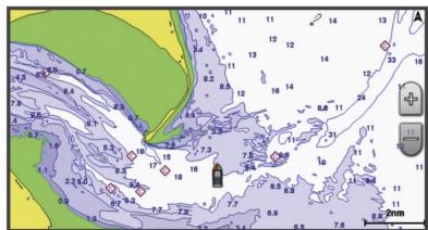 GARMIN ECHOMAP 70DV - Carte de navigation et carte de pêche hauturière - 1