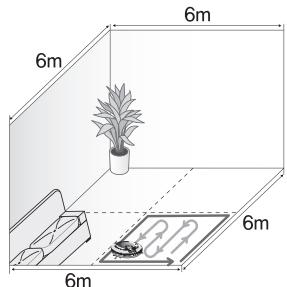 LG HOM-BOT VR1012W - Bouton de nettoyage en zigzag puis zone par zone - 3