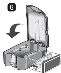 LG HOM-BOT VR1012W - Nettoyage du bac à poussière - 6