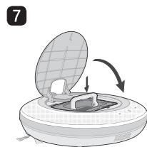 LG HOM-BOT VR1012W - Nettoyage du bac à poussière - 7