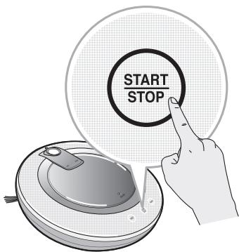 LG HOM-BOT VR1012W - Utilisation des boutons de l'aspirateur robot - 1