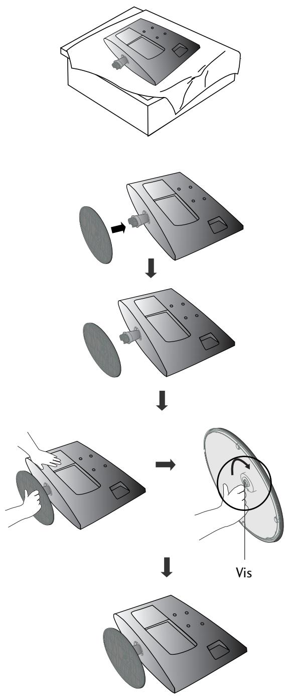 LG M227WDP - INSTALLATION DU SOCLE - 1