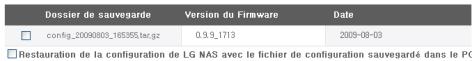 LG N2R1D - Sauvegarde de configuration - 1