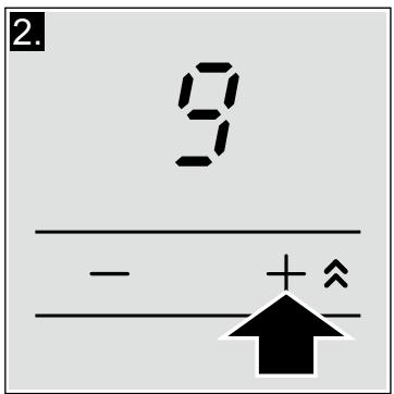BOSCH PIB 672E14E/20 - Die Kochstufe auswählen. - 2