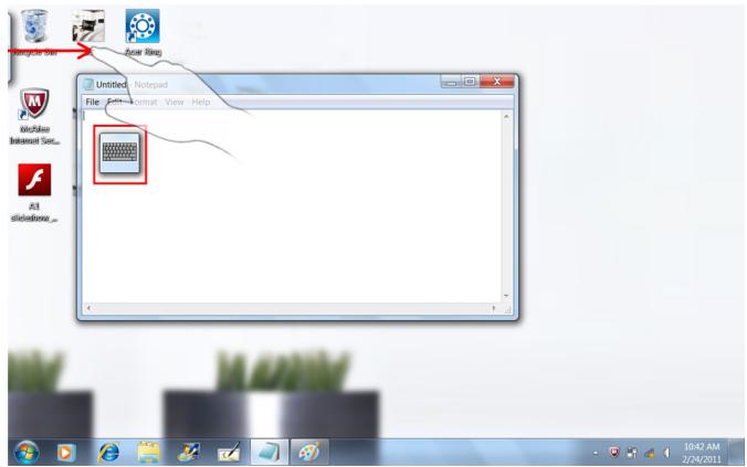 ACER W500 - Utiliser le clavier virtuel - 1
