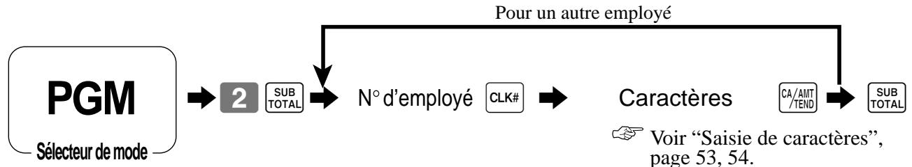 CASIO SE-S300 - Programmation du nom d'employé - 1