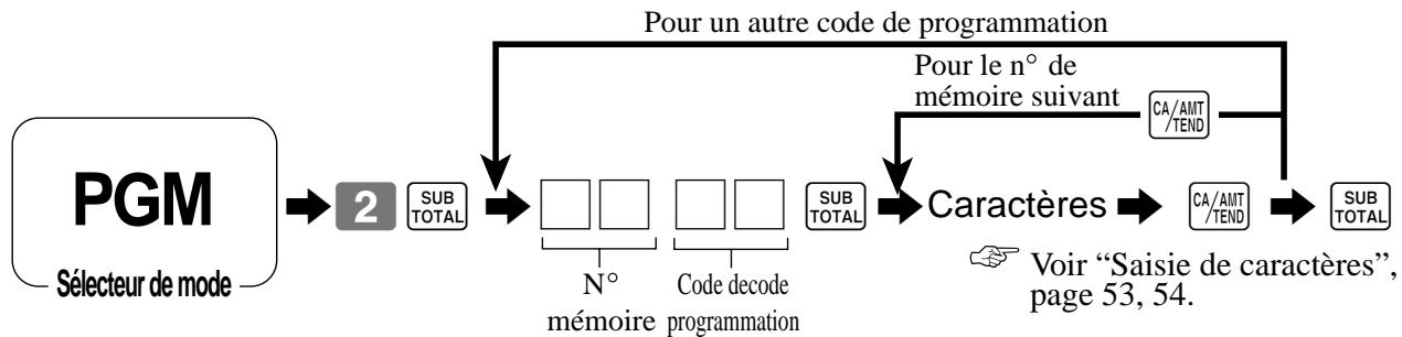 CASIO SE-S300 - Programmation d'autres descripteurs - 1