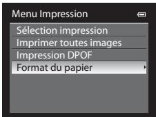 NIKON COOLPIX P7100 - Utilisez le sélecteur multidirectionnel pour choisir Format du papier et appuyez sur Ⓔ. - 1
