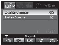 NIKON COOLPIX P7100 - Choisissez le type de qualité d'image (75) en appuyant sur la commande ◀ ou ▶ du sélecteur multidirectionnel. - 1