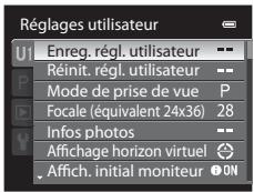 NIKON COOLPIX P7100 - Menu spécial disponible pour U1, U2 ou U3 - 1