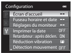 NIKON COOLPIX P7100 - Menu configuration - 1