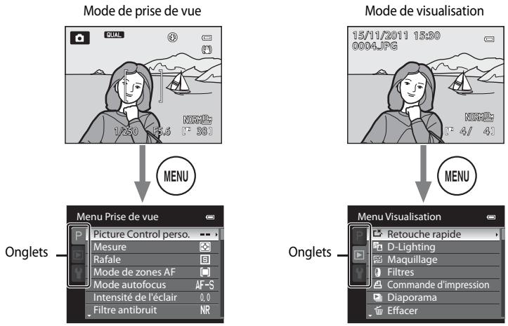 NIKON COOLPIX P7100 - Utilisation des menus (la commande MENU) - 1