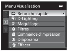 NIKON COOLPIX P7100 - Fonctions disponibles en mode de visualisation (Menu Visualisation) - 1