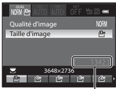 NIKON COOLPIX P7100 - Sélectionnez le type de taille d'image (77). - 1
