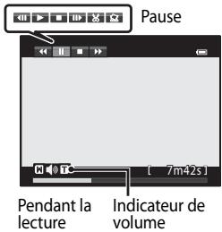 NIKON COOLPIX P7100 - Opérations disponibles pendant la lecture d'une vidéo - 1