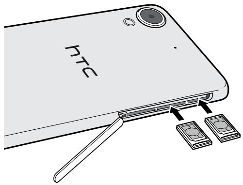 HTC DESIRE 628 - Inserting nano SIM cards - 3