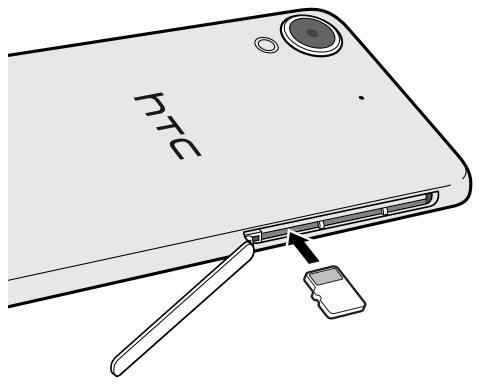 HTC DESIRE 628 - Inserting the storage card - 1