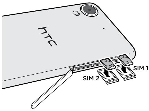 HTC DESIRE 628 - Inserting nano SIM cards - 2