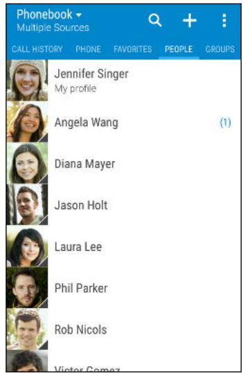 HTC DESIRE 628 - Your contacts list - 1
