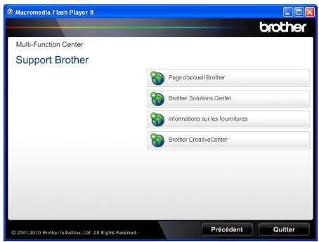 BROTHER DCP-7065DN - Accès au soutien brother (windows®) - 1