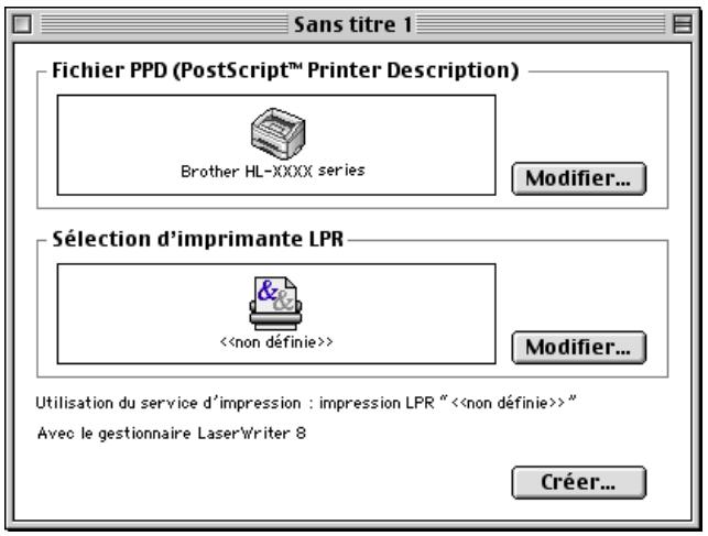 BROTHER NC-6100H - Comment sélectionner le serveur d'impression (TCP/IP) - 4