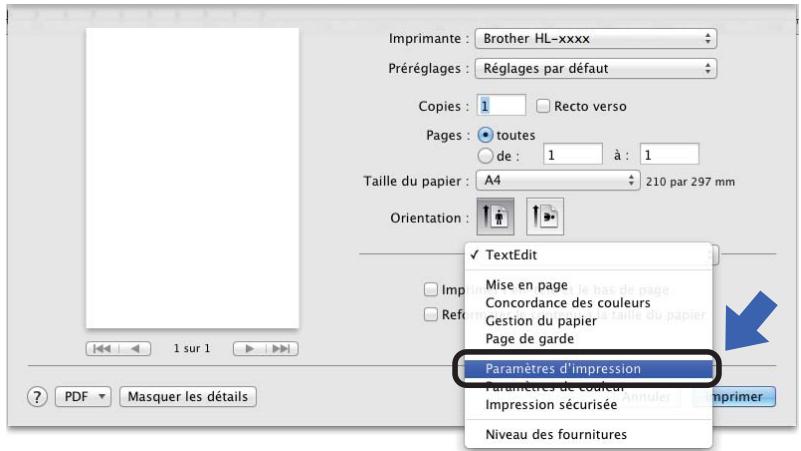 BROTHER HL-3150CDW - Choix des options d'impression - 1