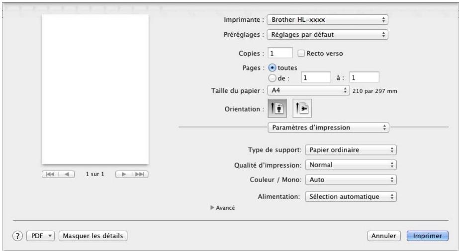 BROTHER HL-3150CDW - Paramètres d'impression - 1