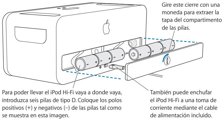 APPLE IPOD HI-FI - Paso 1: enchufe el iPod Hi-Fi o inserte las pilas - 1