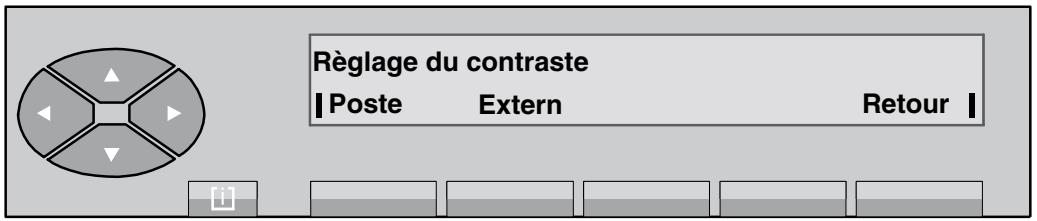 ALCATEL POSTE OPERATEUR  4035 - Écran - réglage du contraste - 1