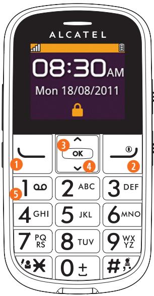ALCATEL 08:30AM Mon 18/08/2011 ① ② ③ ④ ⑤ 1∞ 2ABC 3DEF 4GHI 5JKL 6MNO 7PQ RS 8TUV 9WX YZ 0± #,