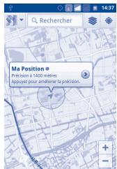 Ma Position Préción à 1400 metres Appuyez pour améliorer la précision.