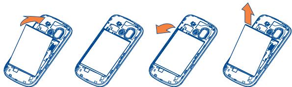 ALCATEL ONE TOUCH 918 - Installer et extraire la batterie - 1