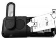 ALCATEL LUCENT DECT 8232 - • Installing the battery in the telephone - 1