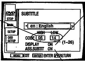 PIONEER DVL-909 - Choix de la langue de base parlée et de celle des sous-titres - 7