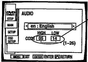 PIONEER DVL-909 - Choix de la langue de base parlée et de celle des sous-titres - 4