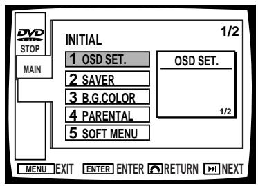 PIONEER DVL-V888 - Initial setting menu - 1