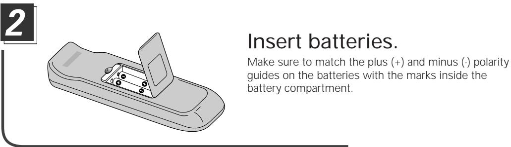 PIONEER DVL-V888 - Inserting batteries into the remote control - 2