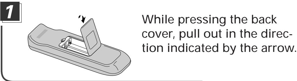 PIONEER DVL-V888 - Inserting batteries into the remote control - 1