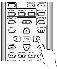 PIONEER DVL-V888 - Select ON with the  buttons. - 2