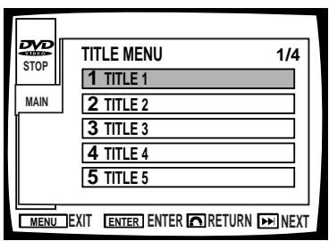 PIONEER DVL-V888 - About the title menu - 1