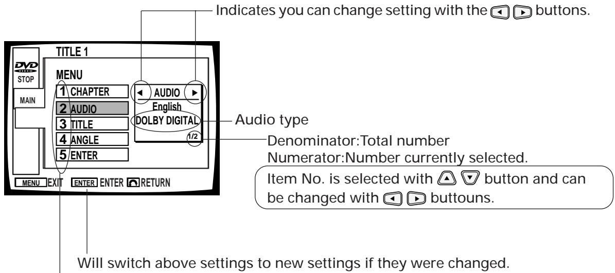 PIONEER DVL-V888 - Ex.1:Display content within menus/Button operation - 1