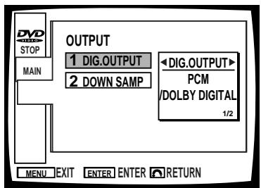 PIONEER DVL-V888 - Output setting menu - 1