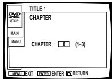 PIONEER DVL-V888 - Chapter Number Search with Menu - 1