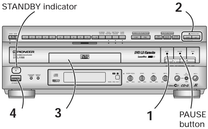 PIONEER DVL-V888 - Stopping Playback &amp; Switching Power OFF - 1