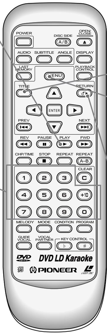 PIONEER DVL-V888 - Title (track) selection with the digit buttons. - 4