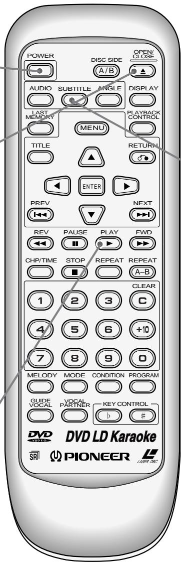 PIONEER DVL-V888 - Press PLAY button. - 1