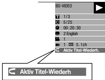 PIONEER BDP-120 - Wiederholtes Abspielen eines Titels oder Kapitals (Wiederholbetrieb) - 2