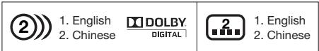 PIONEER BDP-120 - Icônes utilisées sur les boîtiers des disques DVD matériel - 3