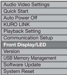 PIONEER BDP-120 - Select a menu item - 1