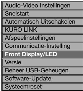 PIONEER BDP-120 - Menu-onderdeel selectoren - 1